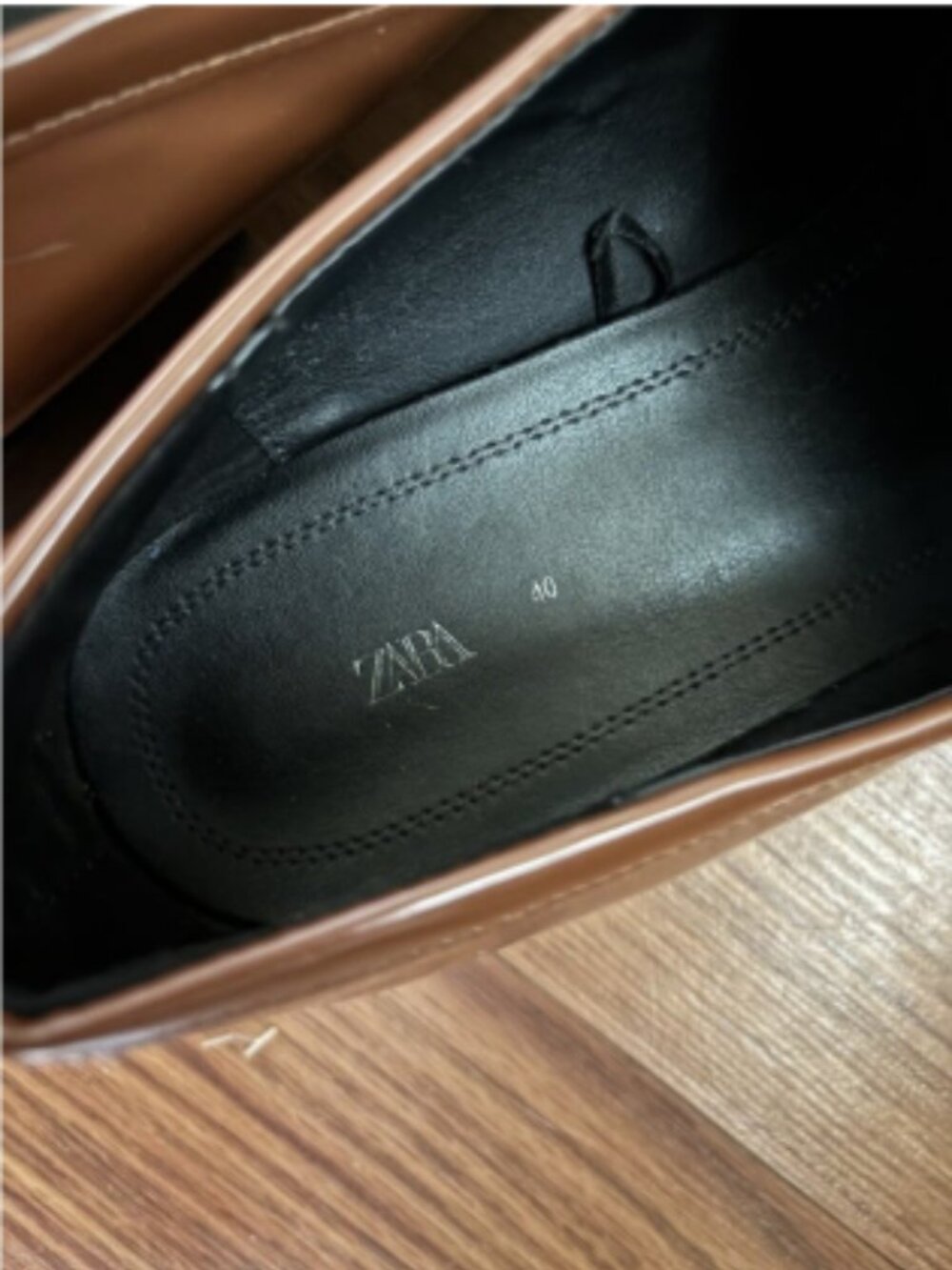 ZARA Brown and Cream Tassel Loafers - Picture 4 of 7
